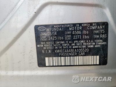 Zdjęcie 12 z 12 samochodu: 2014 HYUNDAI SONATA HYBRID VIN:KMHEC4A48EA105520 - miniatura