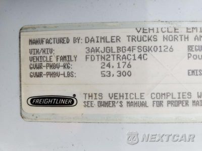 Zdjęcie 12 z 14 samochodu: 2015 FREIGHTLINER CASCADIA SEMI TRUCK VIN:3AKJGLBG4FSGK0126 - miniatura