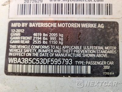 Zdjęcie 13 z 13 samochodu: 2013 BMW 328 XI SULEV VIN:WBA3B5C53DF595793 - miniatura