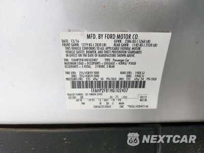 Zdjęcie 13 z 13 samochodu: 2017 FORD TAURUS LIMITED VIN:1FAHP2F81HG102407 - miniatura