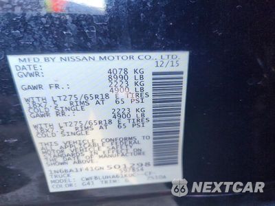 Zdjęcie 12 z 12 samochodu: 2016 NISSAN TITAN XD PRO-4X VIN:1N6BA1F41GN501298 - miniatura