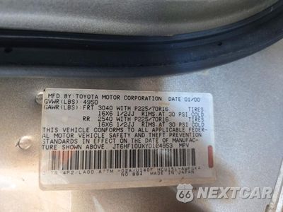 Zdjęcie 13 z 13 samochodu: 2000 LEXUS RX 300 VIN:JT6HF10UXY0124953 - miniatura