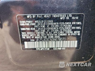Zdjęcie 12 z 12 samochodu: 2016 SUBARU FORESTER 2.0XT TOURING VIN:JF2SJGXC5GH478071 - miniatura