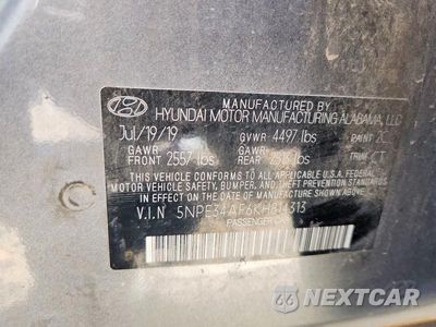 Zdjęcie 12 z 12 samochodu: 2019 HYUNDAI SONATA SEL VIN:5NPE34AF6KH814313 - miniatura