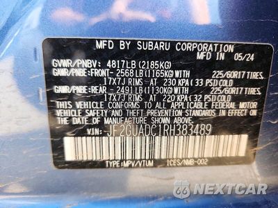 Zdjęcie 12 z 12 samochodu: 2024 SUBARU CROSSTREK PREMIUM VIN:JF2GUADC1RH383489 - miniatura