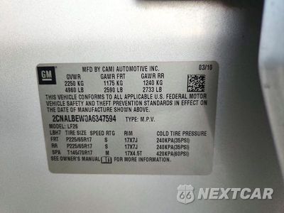Zdjęcie 13 z 13 samochodu: 2010 CHEVROLET EQUINOX LS VIN:2CNALBEW0A6347594 - miniatura