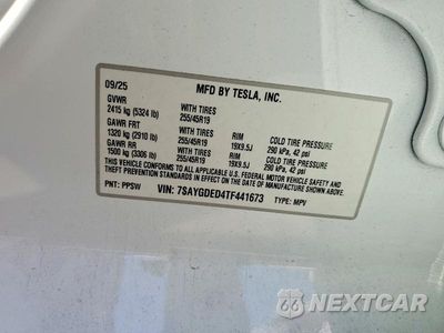 Zdjęcie 12 z 12 samochodu: 2026 TESLA MODEL Y VIN:7SAYGDED4TF441673 - miniatura
