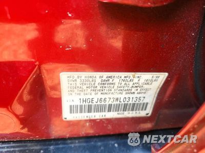 Zdjęcie 12 z 12 samochodu: 1998 HONDA CIVIC LX VIN:1HGEJ6673WL031357 - miniatura