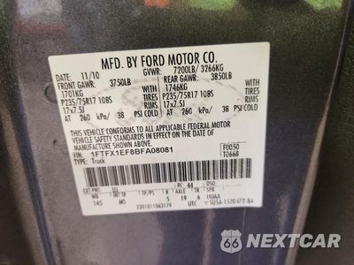 Zdjęcie 12 z 12 samochodu: 2011 FORD F150 SUPER CAB VIN:1FTFX1EF8BFA08081 - miniatura