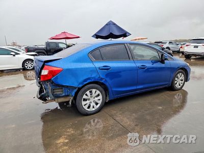 Trzecie zdjęcie samochodu z tyłu: 2012 HONDA CIVIC LX VIN:19XFB2F51CE061968 - miniatura