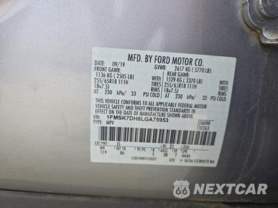 Zdjęcie 13 z 13 samochodu: 2020 FORD EXPLORER XLT VIN:1FMSK7DH8LGA75953 - miniatura