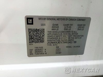 Zdjęcie 13 z 13 samochodu: 2021 CHEVROLET EQUINOX LT VIN:2GNAXJEV3M6141739 - miniatura