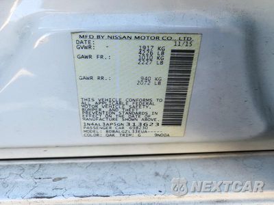Zdjęcie 12 z 12 samochodu: 2016 NISSAN ALTIMA 2.5 S VIN:1N4AL3AP5GN313623 - miniatura
