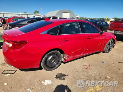 Trzecie zdjęcie samochodu z tyłu: 2018 HONDA ACCORD SPORT VIN:1HGCV1F37JA116542 - miniatura