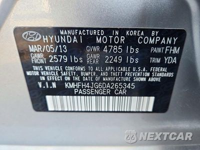 Zdjęcie 13 z 13 samochodu: 2013 HYUNDAI AZERA BASE VIN:KMHFH4JG6DA265345 - miniatura