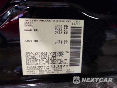 Zdjęcie 12 z 12 samochodu: 2020 NISSAN ALTIMA S VIN:1N4BL4BV1LN313829 - miniatura