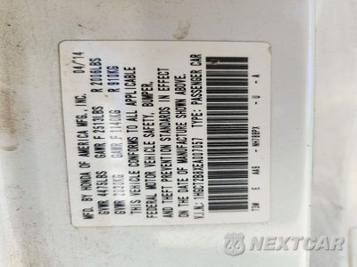 Zdjęcie 12 z 12 samochodu: 2014 HONDA ACCORD EXL VIN:1HGCT2B8XEA007057 - miniatura