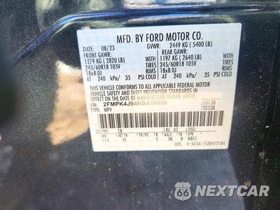 Zdjęcie 14 z 14 samochodu: 2024 FORD EDGE SEL VIN:2FMPK4J94RBA16626 - miniatura