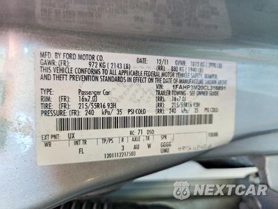 Zdjęcie 14 z 14 samochodu: 2012 FORD FOCUS SEL VIN:1FAHP3M20CL316891 - miniatura