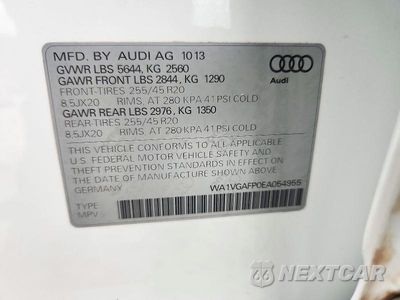 Zdjęcie 13 z 13 samochodu: 2014 AUDI SQ5 PRESTIGE VIN:WA1VGAFP0EA054955 - miniatura