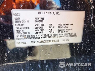 Zdjęcie 13 z 13 samochodu: 2022 TESLA MODEL Y VIN:7SAYGDEE6NF458342 - miniatura
