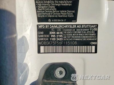 Zdjęcie 12 z 12 samochodu: 2006 MERCEDES-BENZ SL 500 VIN:WDBSK75F56F115108 - miniatura
