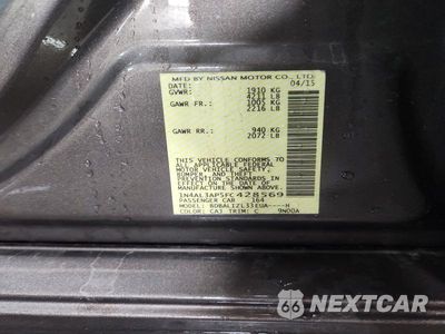 Zdjęcie 12 z 12 samochodu: 2015 NISSAN ALTIMA 2.5 SV VIN:1N4AL3AP5FC428569 - miniatura