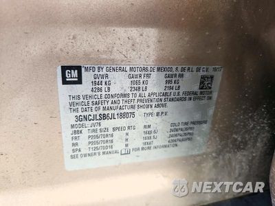 Zdjęcie 14 z 14 samochodu: 2018 CHEVROLET TRAX 1LT VIN:3GNCJLSB6JL188075 - miniatura