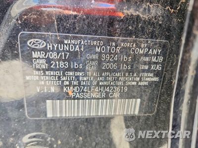 Zdjęcie 13 z 13 samochodu: 2017 HYUNDAI ELANTRA SE VIN:KMHD74LF4HU423619 - miniatura