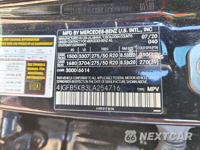 Zdjęcie 13 z 13 samochodu: 2020 MERCEDES-BENZ GLE 450 VIN:4JGFB5KB3LA254716 - miniatura