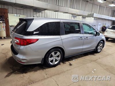 Trzecie zdjęcie samochodu z tyłu: 2018 HONDA ODYSSEY EXL VIN:5FNRL6H77JB083092 - miniatura