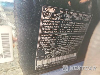 Zdjęcie 12 z 12 samochodu: 2016 LAND ROVER RANGE ROVER HSE VIN:SALGS2KF3GA306211 - miniatura