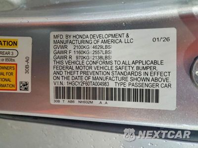 Zdjęcie 12 z 12 samochodu: 2026 HONDA ACCORD HYBRID EXL VIN:1HGCY2F60TA004983 - miniatura