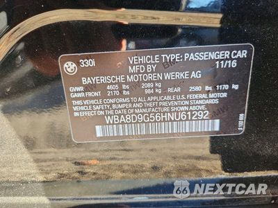 Zdjęcie 12 z 12 samochodu: 2017 BMW 330 XI VIN:WBA8D9G56HNU61292 - miniatura