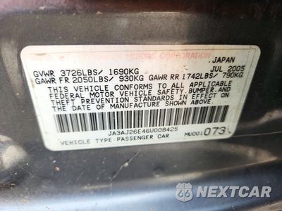 Zdjęcie 12 z 12 samochodu: 2006 MITSUBISHI LANCER ES VIN:JA3AJ26E46U008425 - miniatura