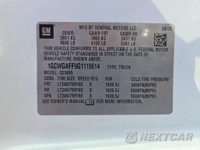 Zdjęcie 13 z 13 samochodu: 2016 CHEVROLET EXPRESS G2500 VIN:1GCWGAFF9G1119614 - miniatura