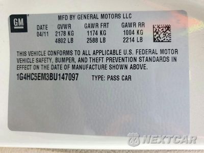 Zdjęcie 12 z 12 samochodu: 2011 BUICK LUCERNE CXL VIN:1G4HC5EM3BU147097 - miniatura