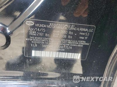 Zdjęcie 12 z 12 samochodu: 2016 HYUNDAI ELANTRA VALUE EDITION VIN:5NPDH4AE0GH677574 - miniatura