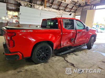 Trzecie zdjęcie samochodu z tyłu: 2021 CHEVROLET SILVERADO K1500 RST VIN:1GCUYEEDXMZ296777 - miniatura