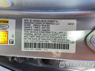 Zdjęcie 13 z 13 samochodu: 2021 HONDA ACCORD HYBRID VIN:1HGCV3F15MA012842 - miniatura
