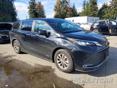 Czwarte zdjęcie samochodu z boku: 2021 TOYOTA SIENNA XLE VIN:5TDYSKFC4MS022273 - miniatura