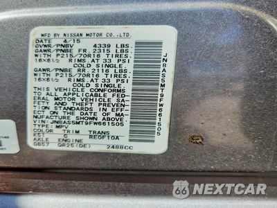 Zdjęcie 13 z 13 samochodu: 2015 NISSAN ROGUE SELECT S VIN:JN8AS5MT9FW661505 - miniatura