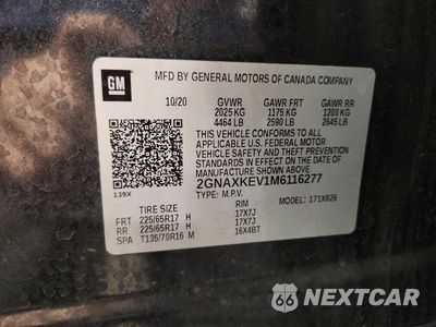 Zdjęcie 14 z 14 samochodu: 2021 CHEVROLET EQUINOX LT VIN:2GNAXKEV1M6116277 - miniatura