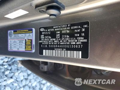 Zdjęcie 13 z 13 samochodu: 2013 KIA OPTIMA SX VIN:5XXGR4A60DG130637 - miniatura
