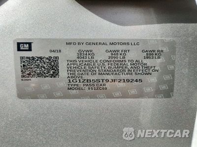 Zdjęcie 13 z 13 samochodu: 2018 CHEVROLET MALIBU LS VIN:1G1ZB5ST9JF219245 - miniatura