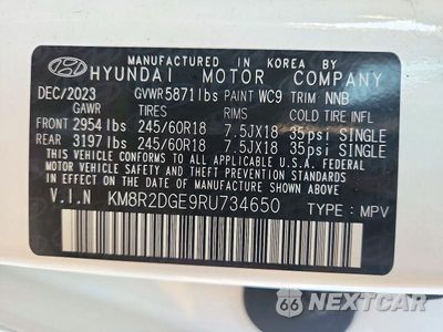 Zdjęcie 13 z 13 samochodu: 2024 HYUNDAI PALISADE SEL VIN:KM8R2DGE9RU734650 - miniatura