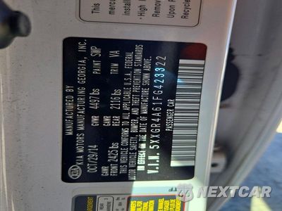 Zdjęcie 13 z 13 samochodu: 2015 KIA OPTIMA SXL VIN:5XXGR4A61FG423322 - miniatura
