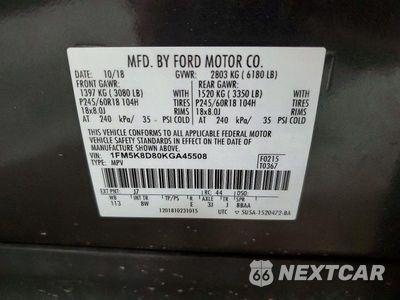 Zdjęcie 13 z 13 samochodu: 2019 FORD EXPLORER XLT VIN:1FM5K8D80KGA45508 - miniatura