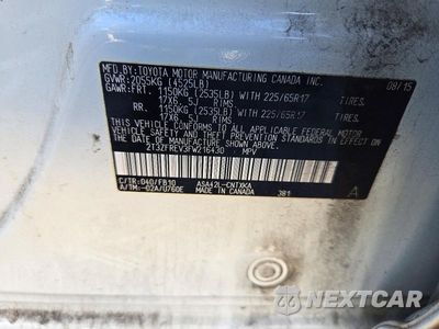 Zdjęcie 13 z 13 samochodu: 2015 TOYOTA RAV4 LE VIN:2T3ZFREV3FW216430 - miniatura