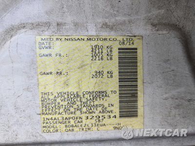 Zdjęcie 12 z 12 samochodu: 2015 NISSAN ALTIMA 2.5 S VIN:1N4AL3AP0FN329534 - miniatura